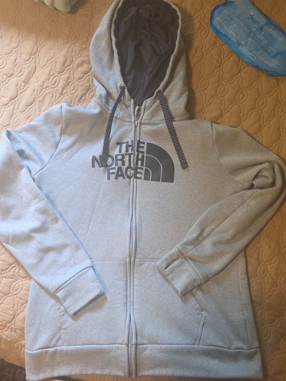 The North Face Women's Light Gray Full-Zip Hoodie
